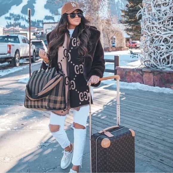 Gucci GG jacquard wool silk scarf - Picture 3 of 4